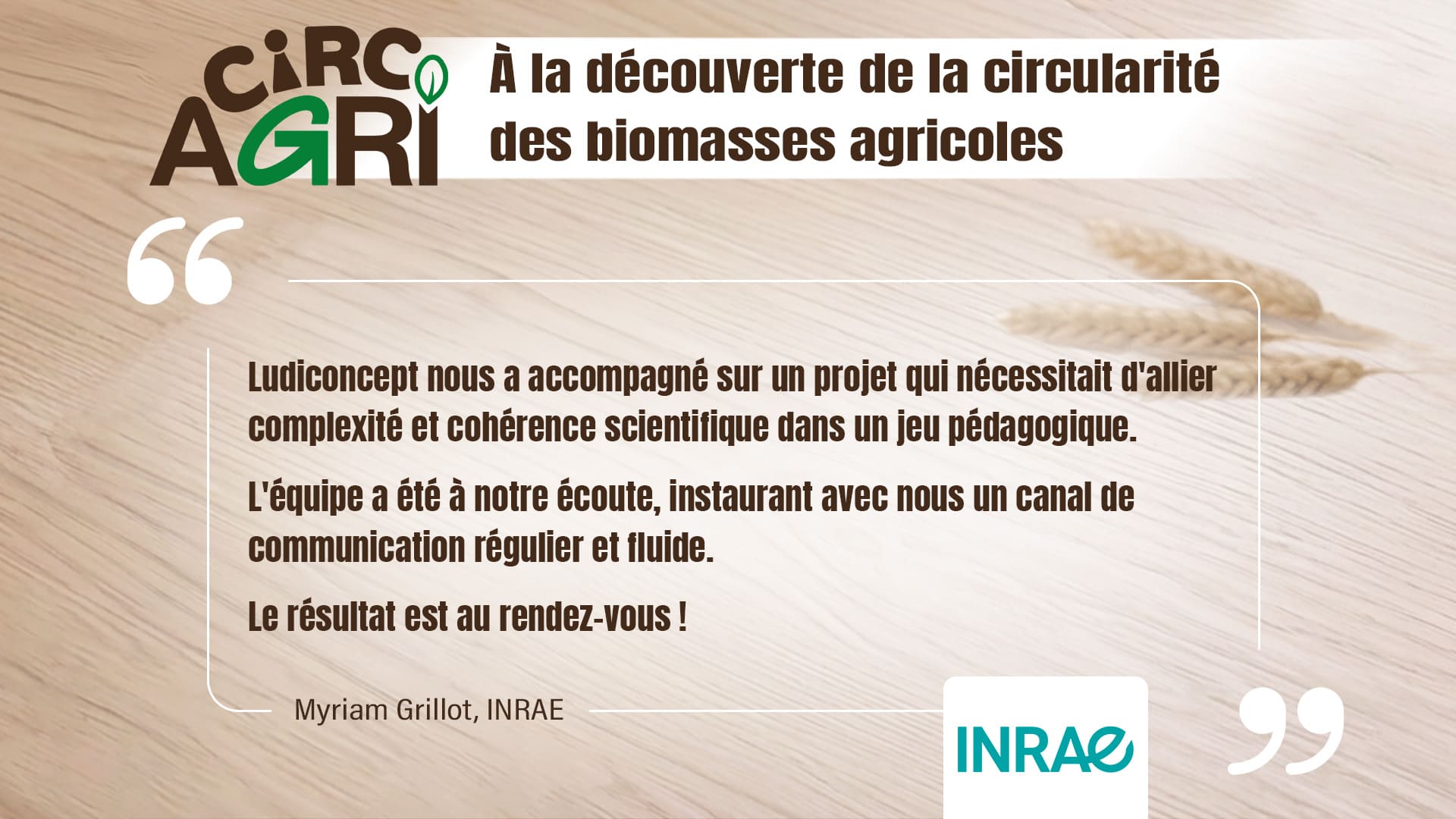 Avis client du jeu de formation sur mesure CircAgri